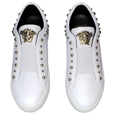 versace shoes red white gold lion|Versace shoes on sale.